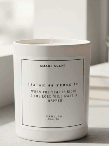 Themed Text Scented Candle